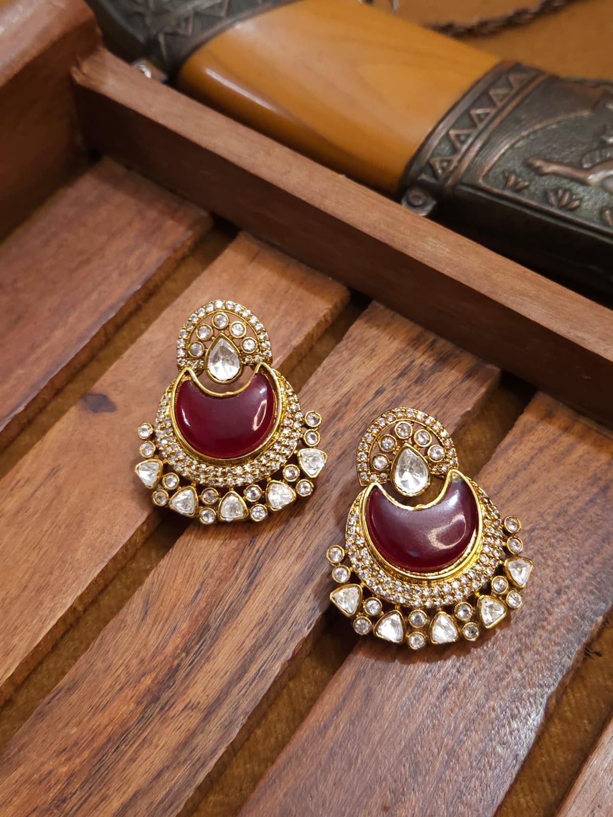 Kashish premium uncut tyaani kundan Earrings