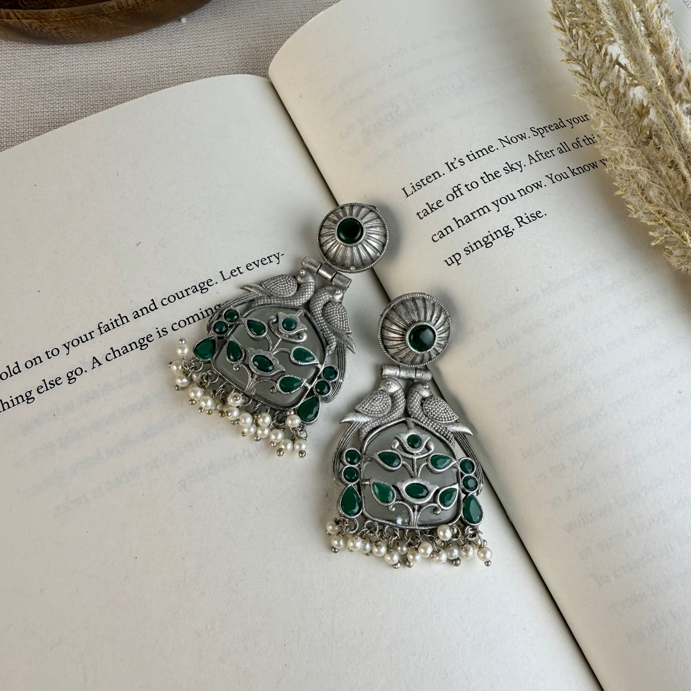 Inkari Stone bird Earring