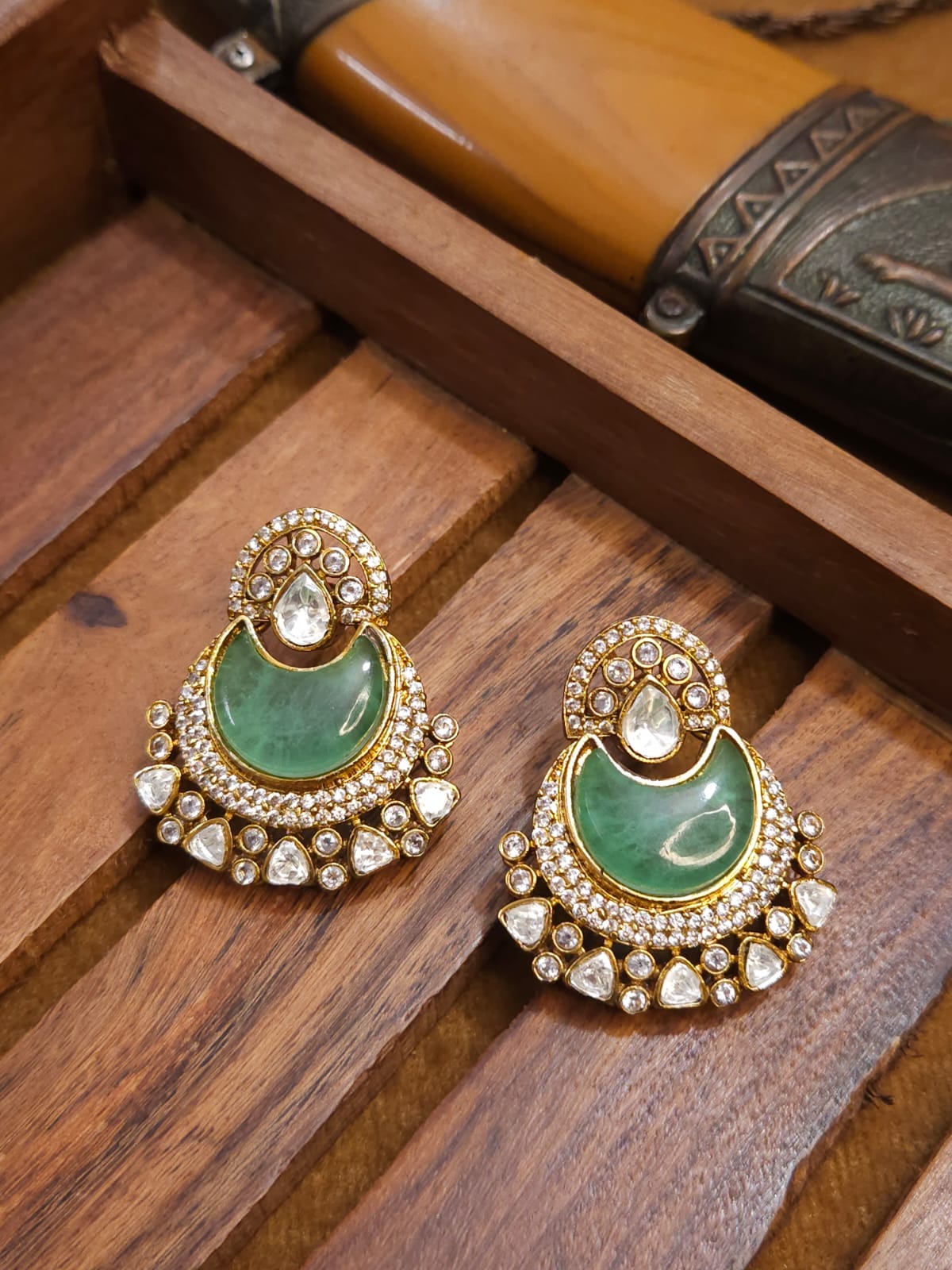 Kashish premium uncut tyaani kundan Earrings