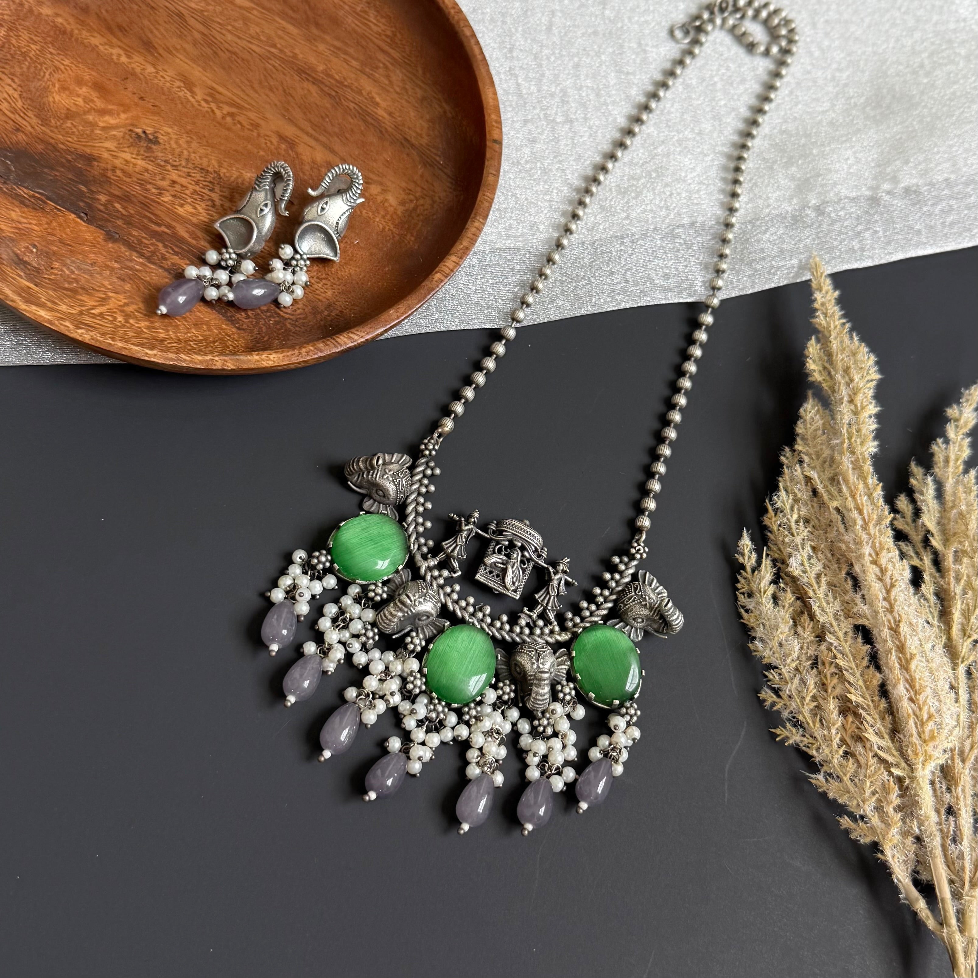 Palkhi oxidized long Necklace