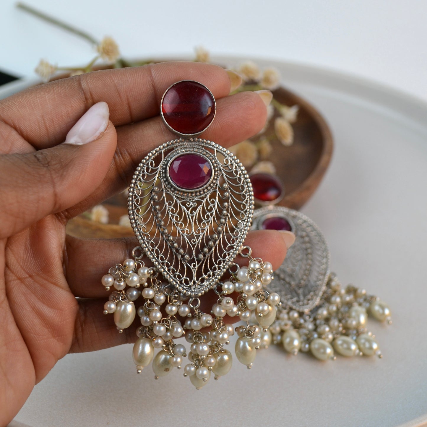 VJ4013-Stud Leaf Earring