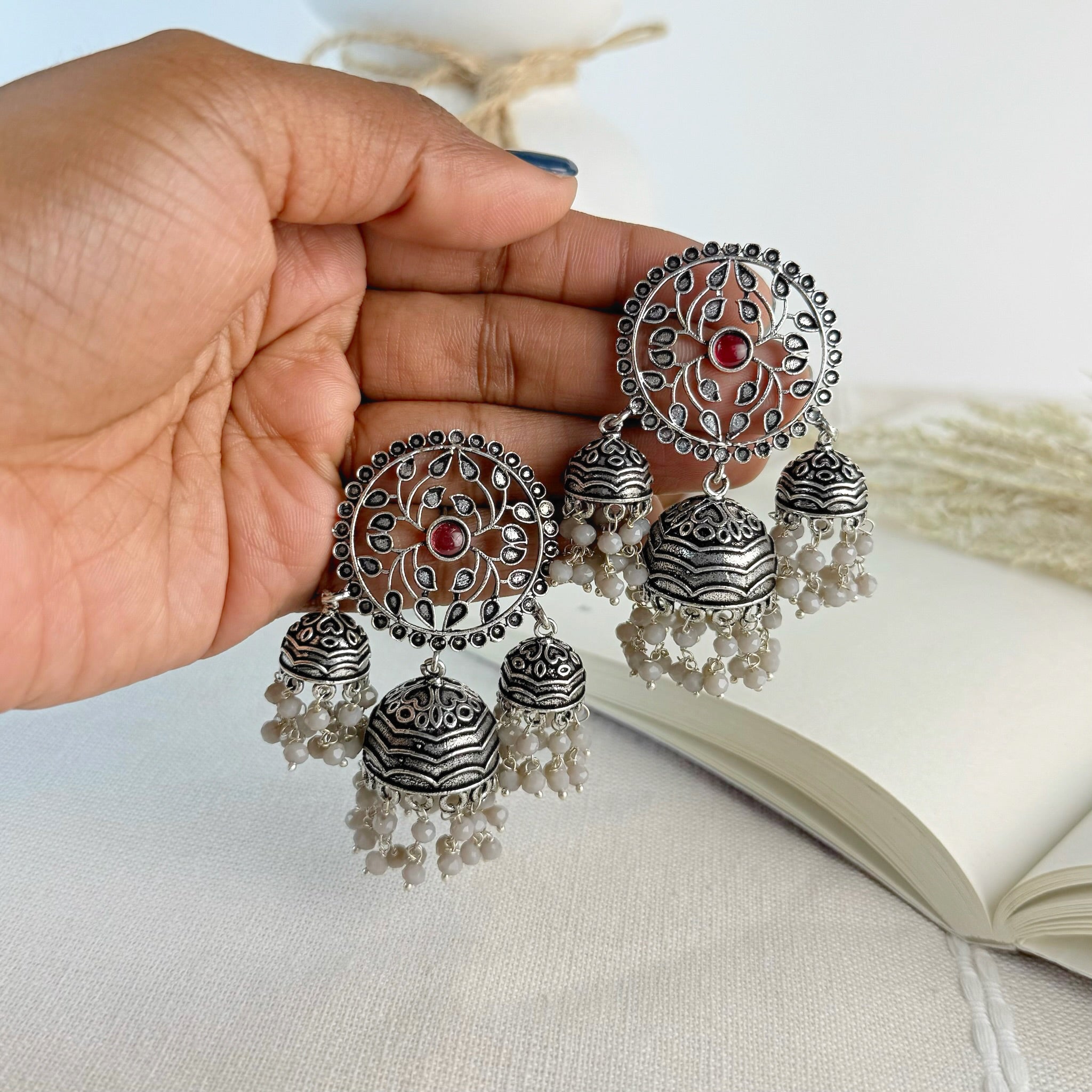 Ruby Jhumka Earrings