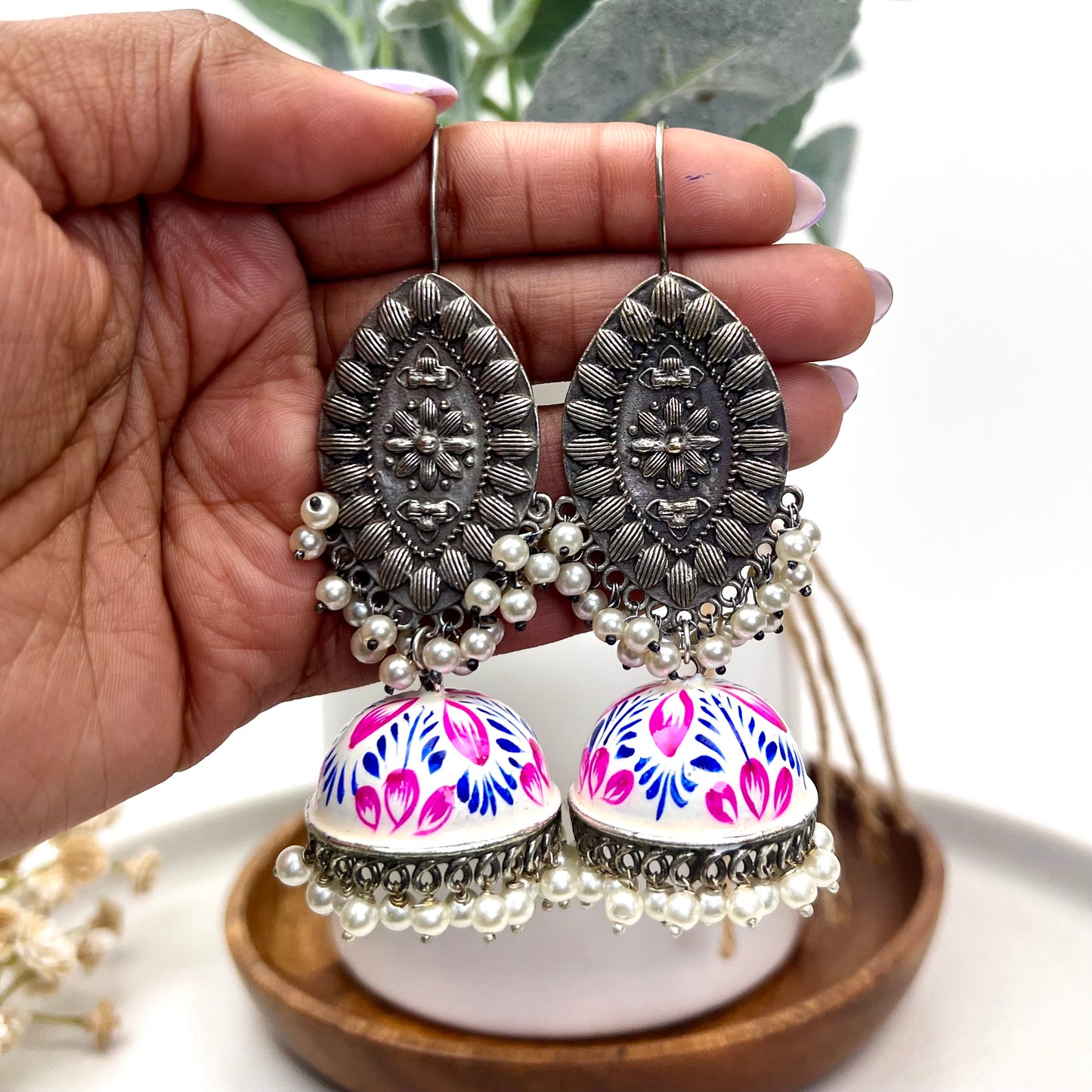 VJ4007-Hand Painted Jhumki