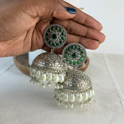 Silver Brass Jhumka