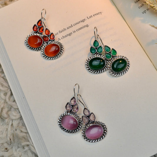 VJ4045-Stone Hanging Earring