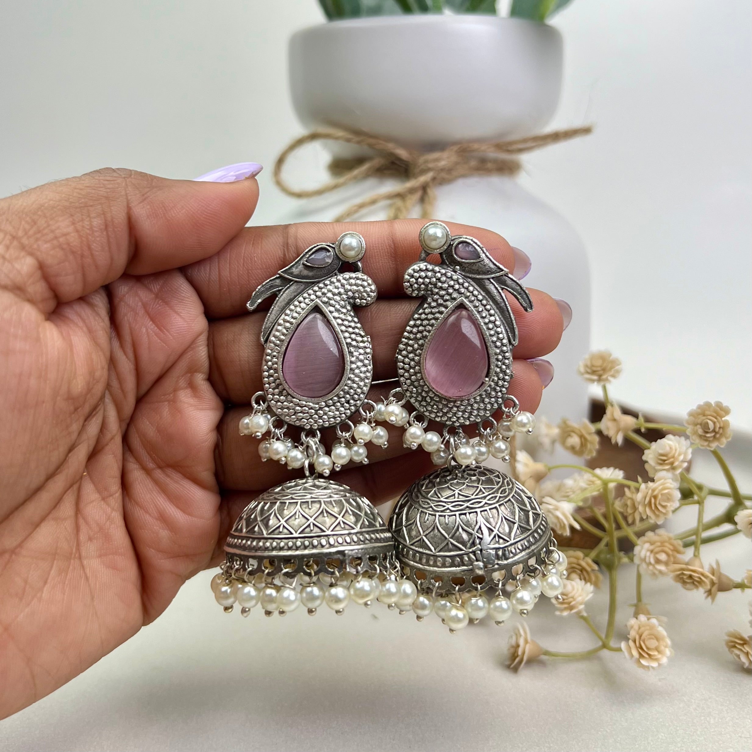 VJ4016-Parrot Jhumki