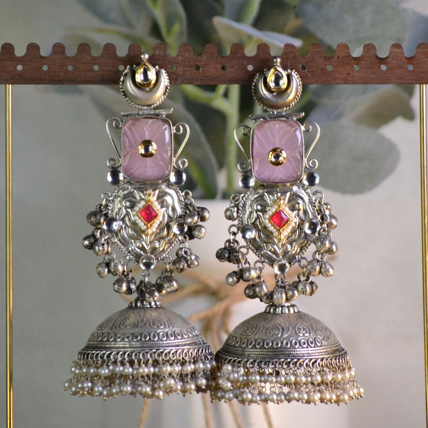 VJS5015-Silver Long Jhumka