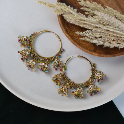 VARJ007-Jhumki Hoop Earrings