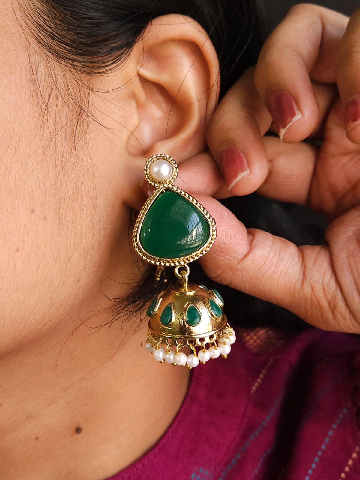 Stone Jhumka