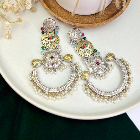 VJ4071-Oversized Chandbali Earrings