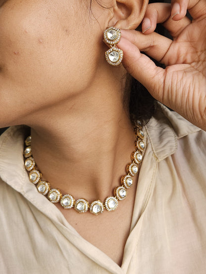 Aamna Victorian Doublet Polki Necklace Set