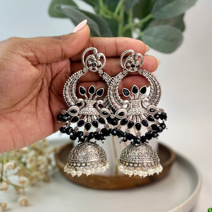 VJ4063-Silver Replica Jhumka