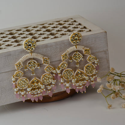 VAKJ008-Kundan oversize Earring