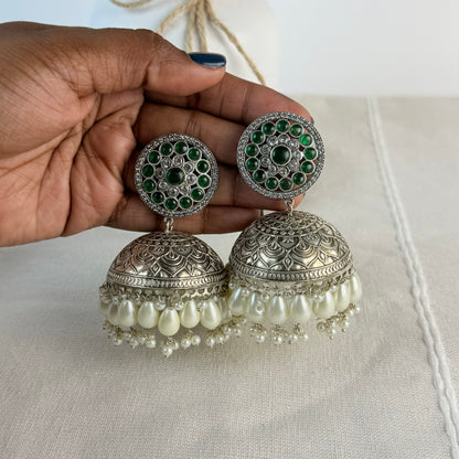 Silver Brass Jhumka