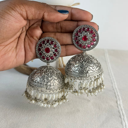 Silver Brass Jhumka