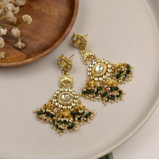 VAKJ002-Premium Kundan Light Weight Jhumka Earring