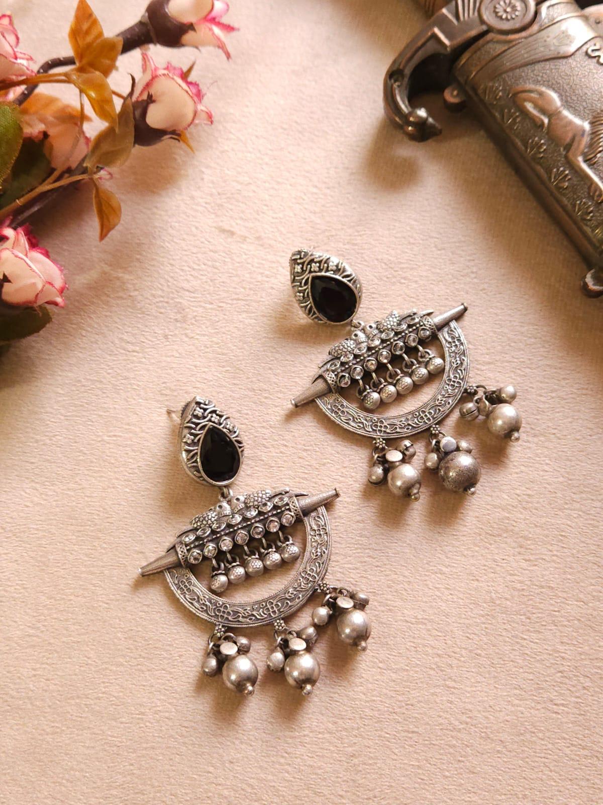 Sarika Silver Look-alike Earring