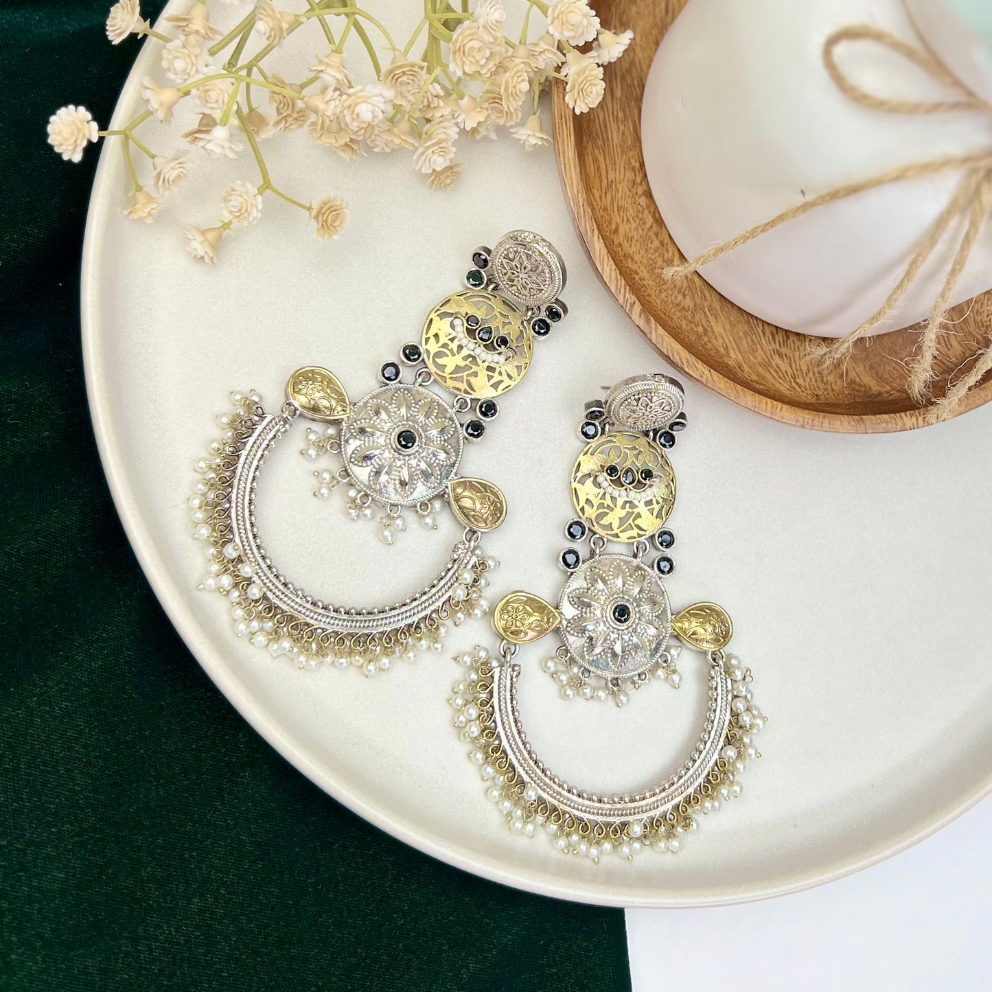 VJ4071-Oversized Chandbali Earrings