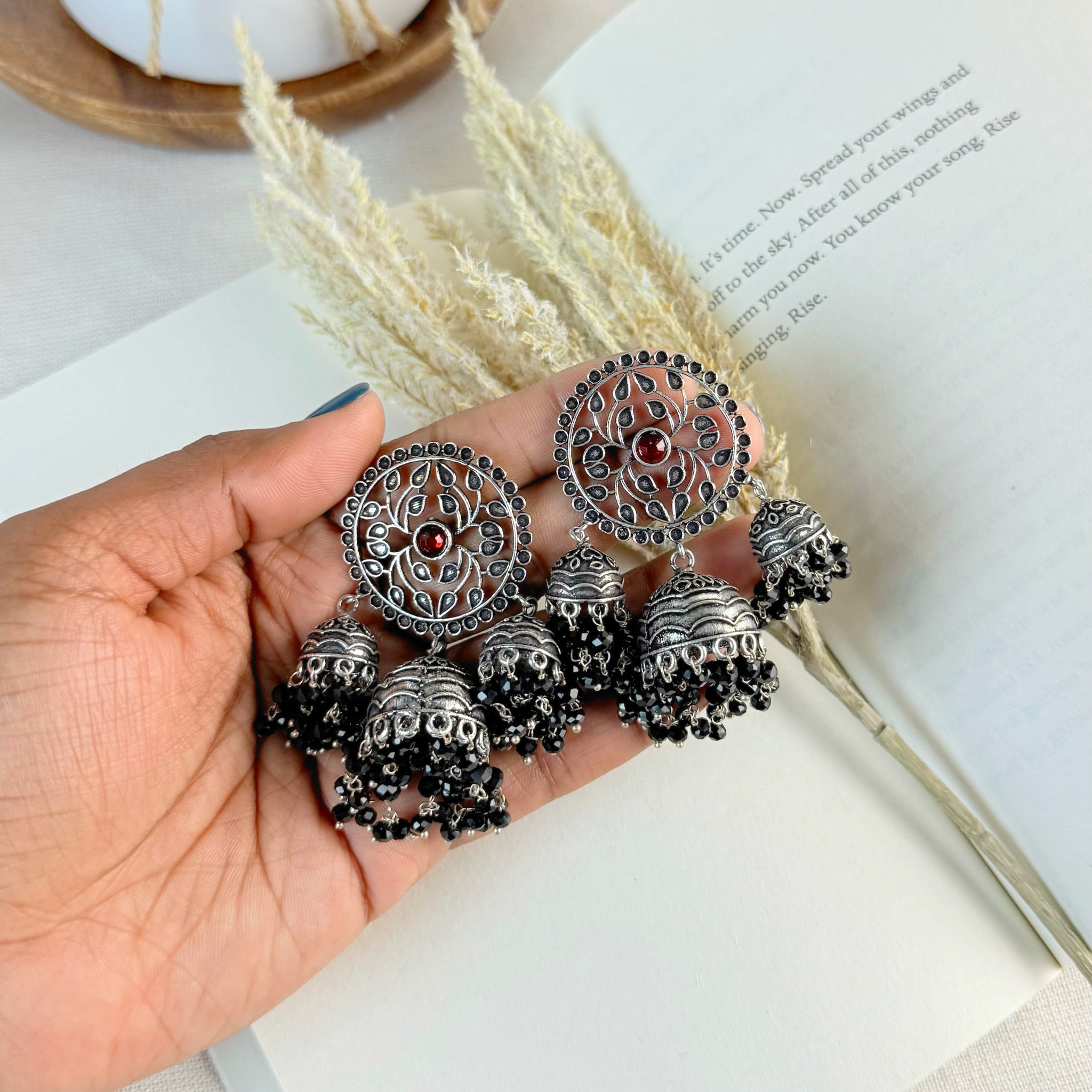 Ruby Jhumka Earrings