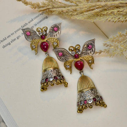 VJ4085-Butter fly Half Jhumka Earring