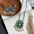 Rajvi Inkari Oxidized long Necklace Set