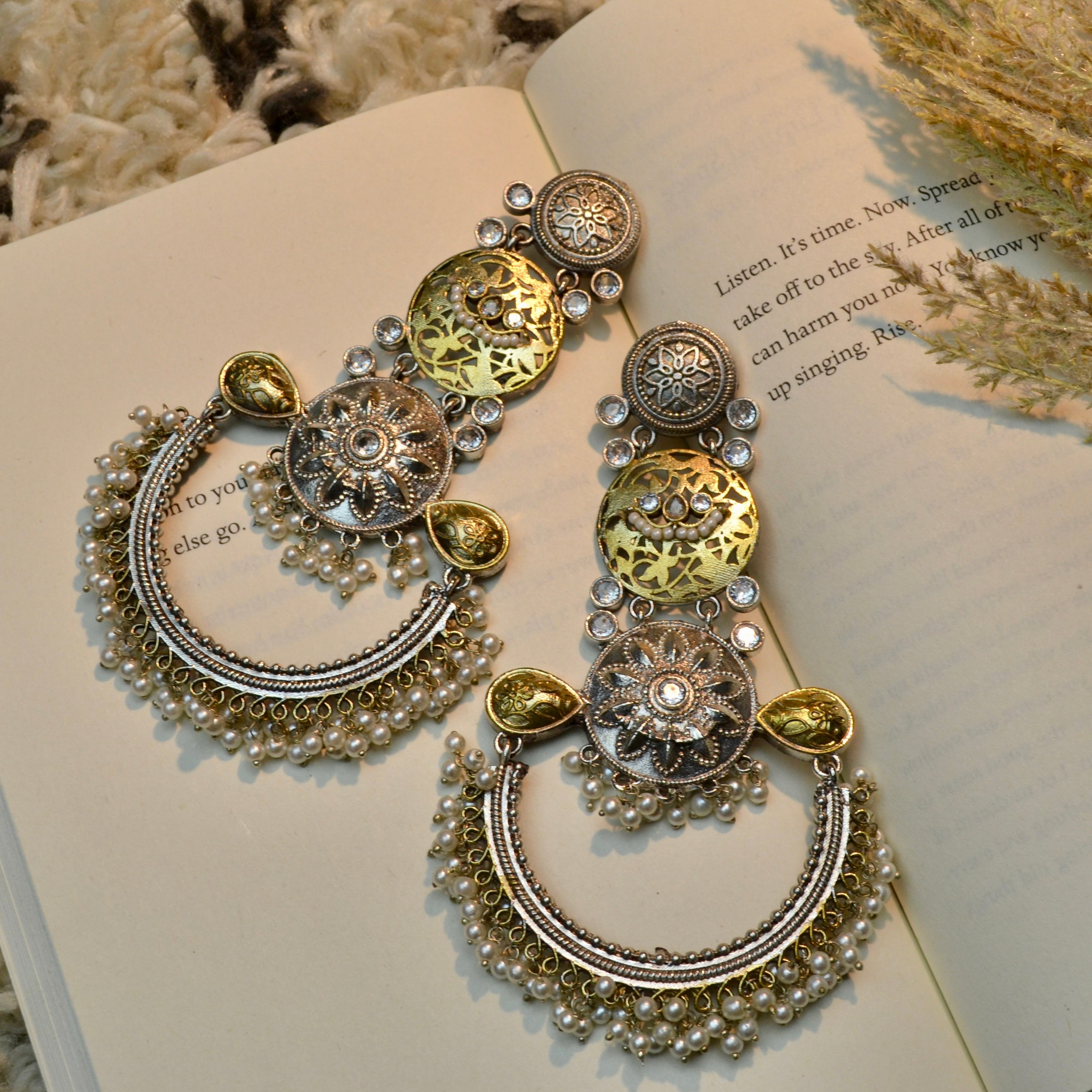VJ4071-Oversized Chandbali Earrings