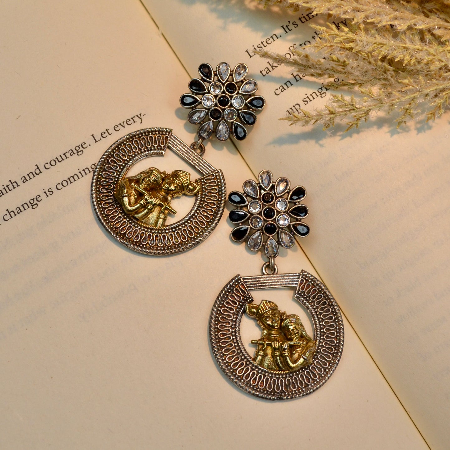 VJ4033-Krishna Stone Earring