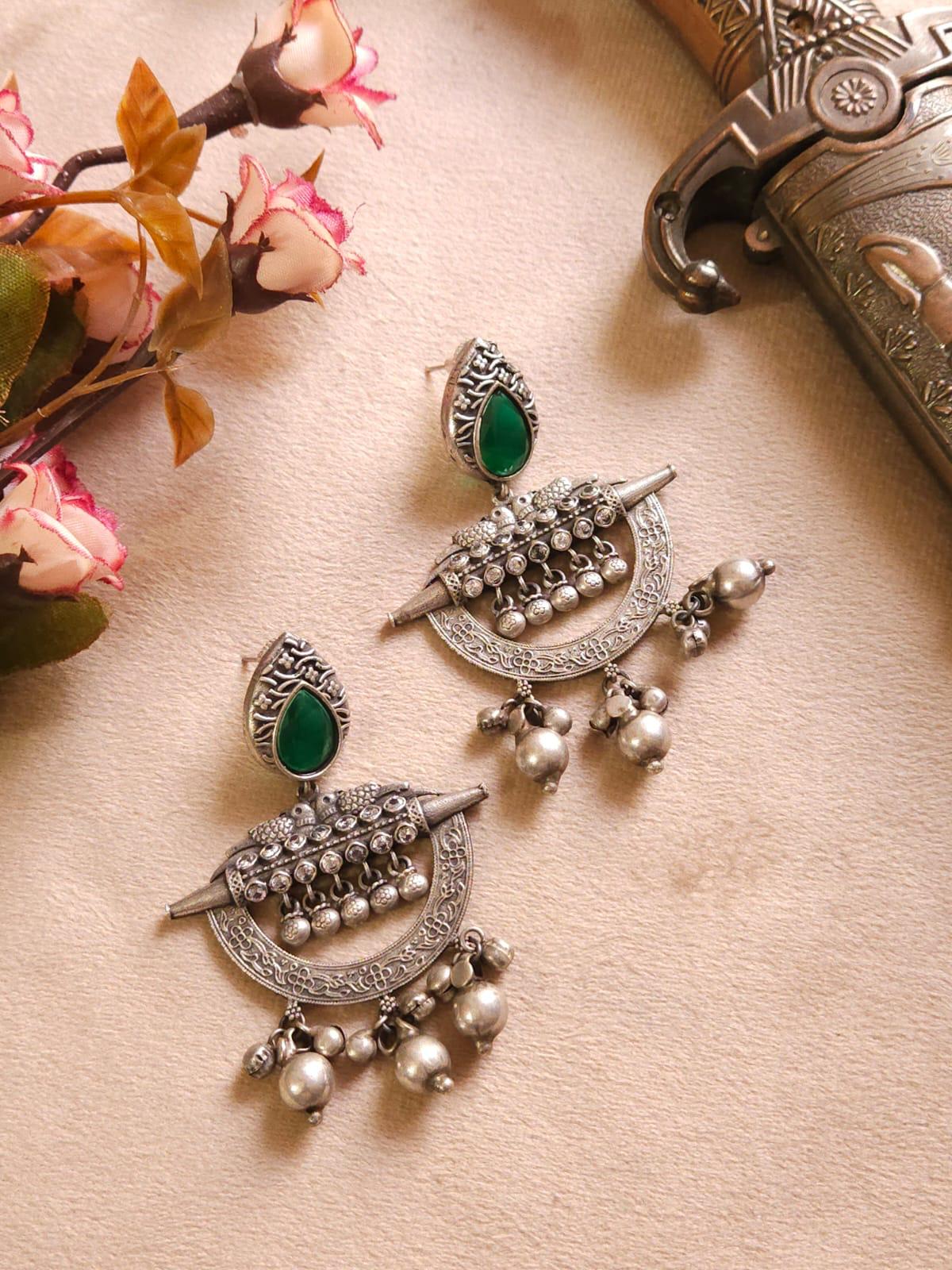 Sarika Silver Look-alike Earring