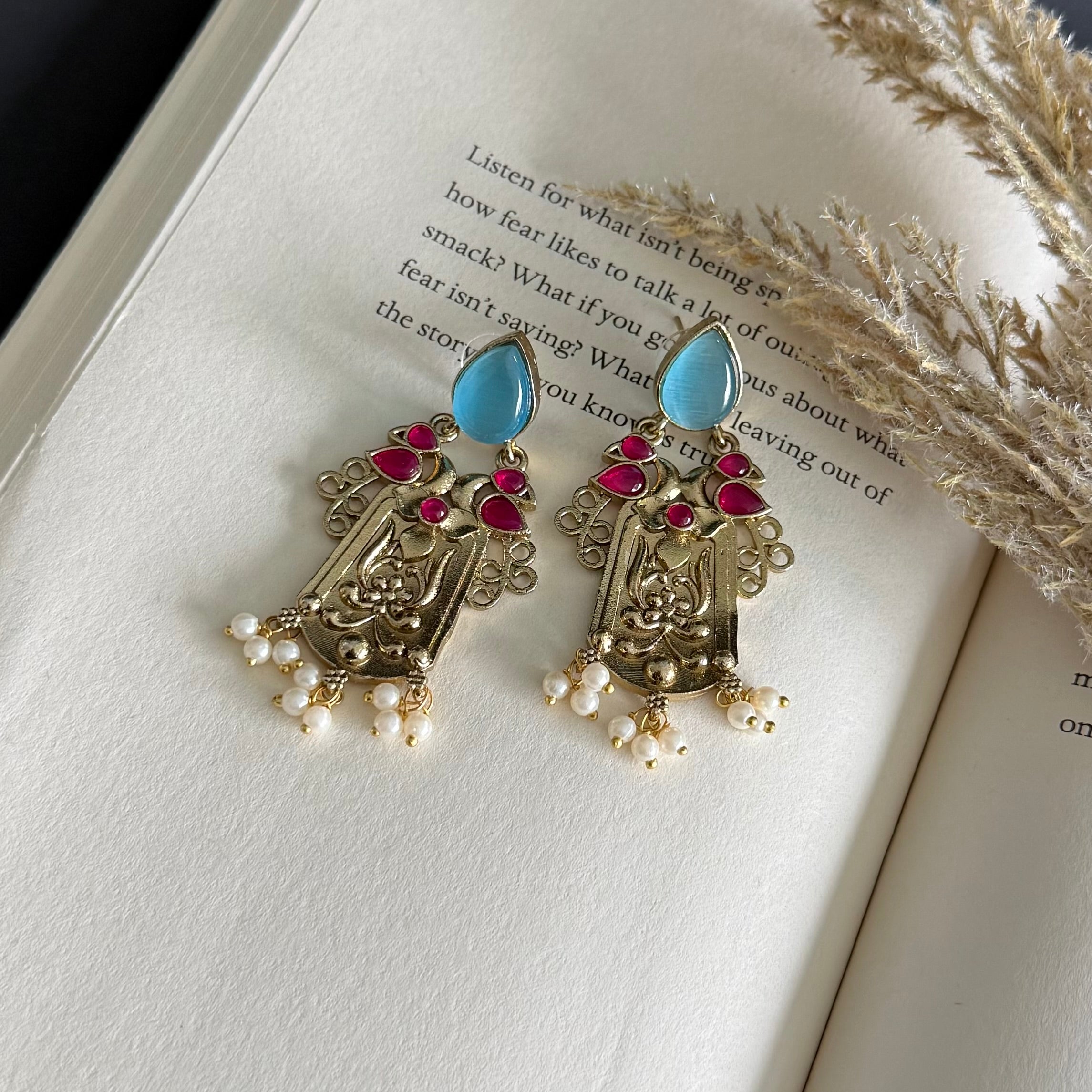 Antique finished earring
