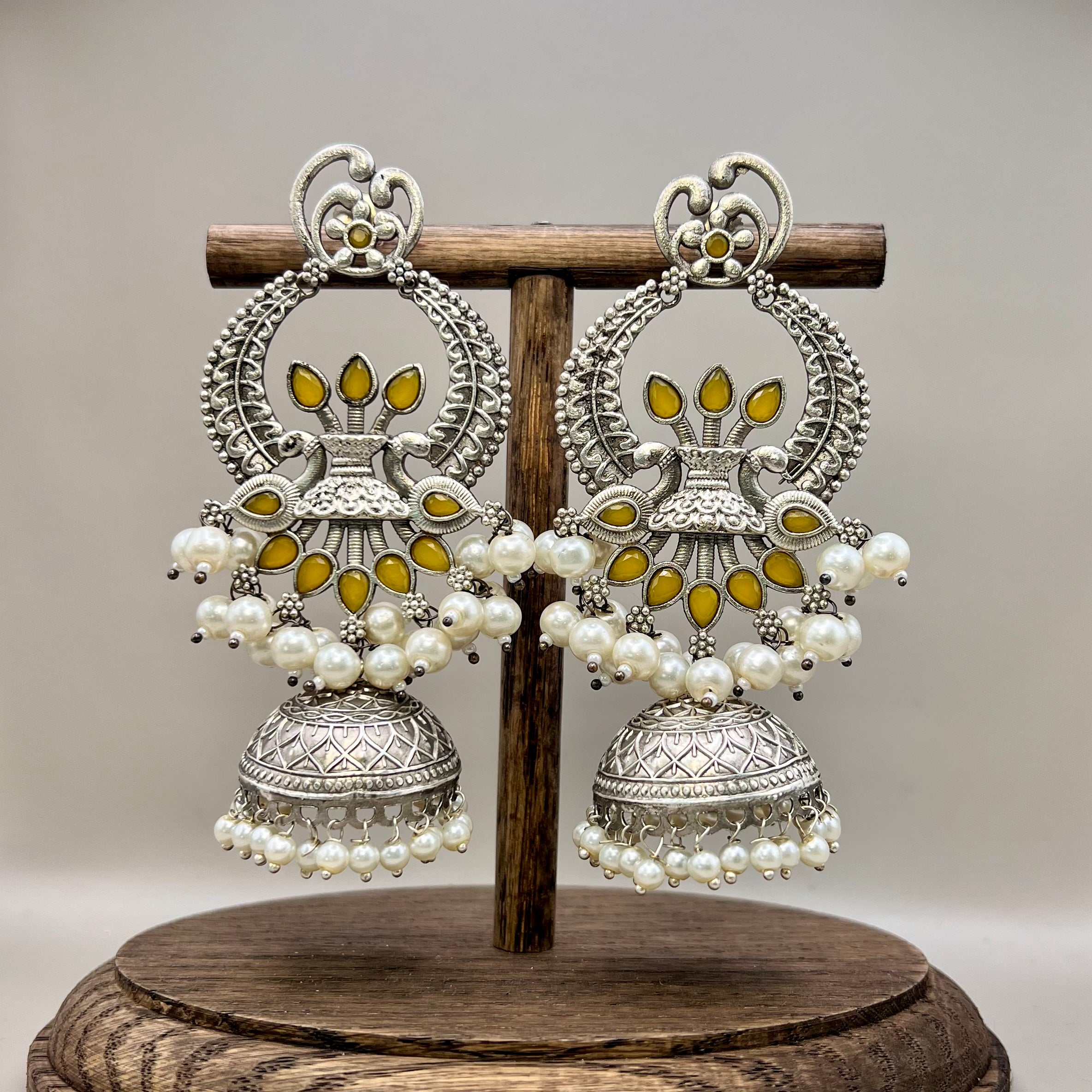 VJ4063-Silver Replica Jhumka