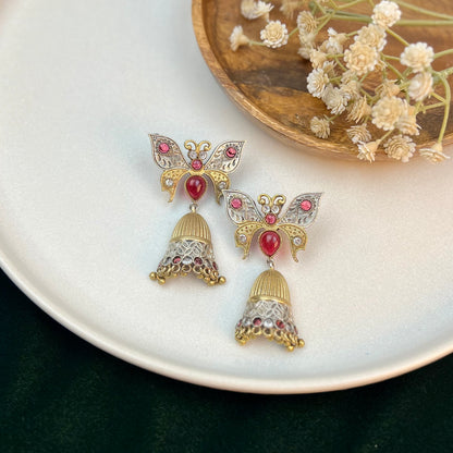 VJ4085-Butter fly Half Jhumka Earring