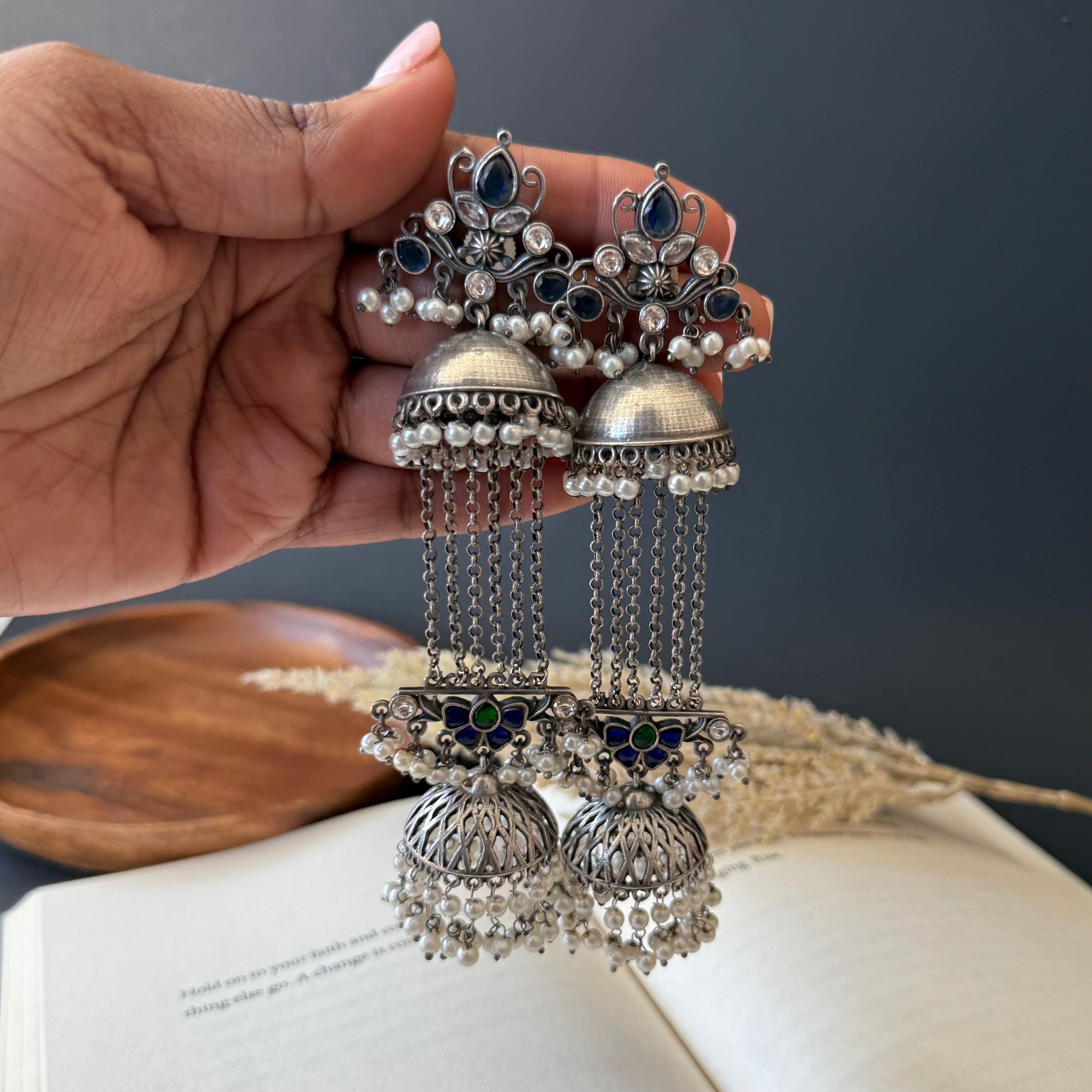 Elongated Chain Jhumka