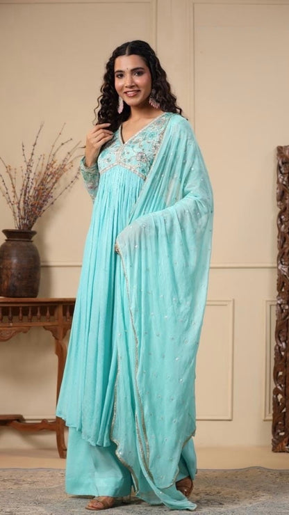 VAM2004-Chinon Silk Alia Cut Sharara