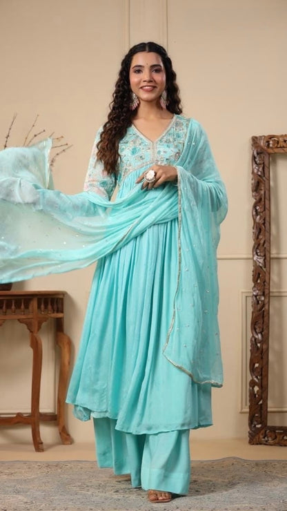 VAM2004-Chinon Silk Alia Cut Sharara