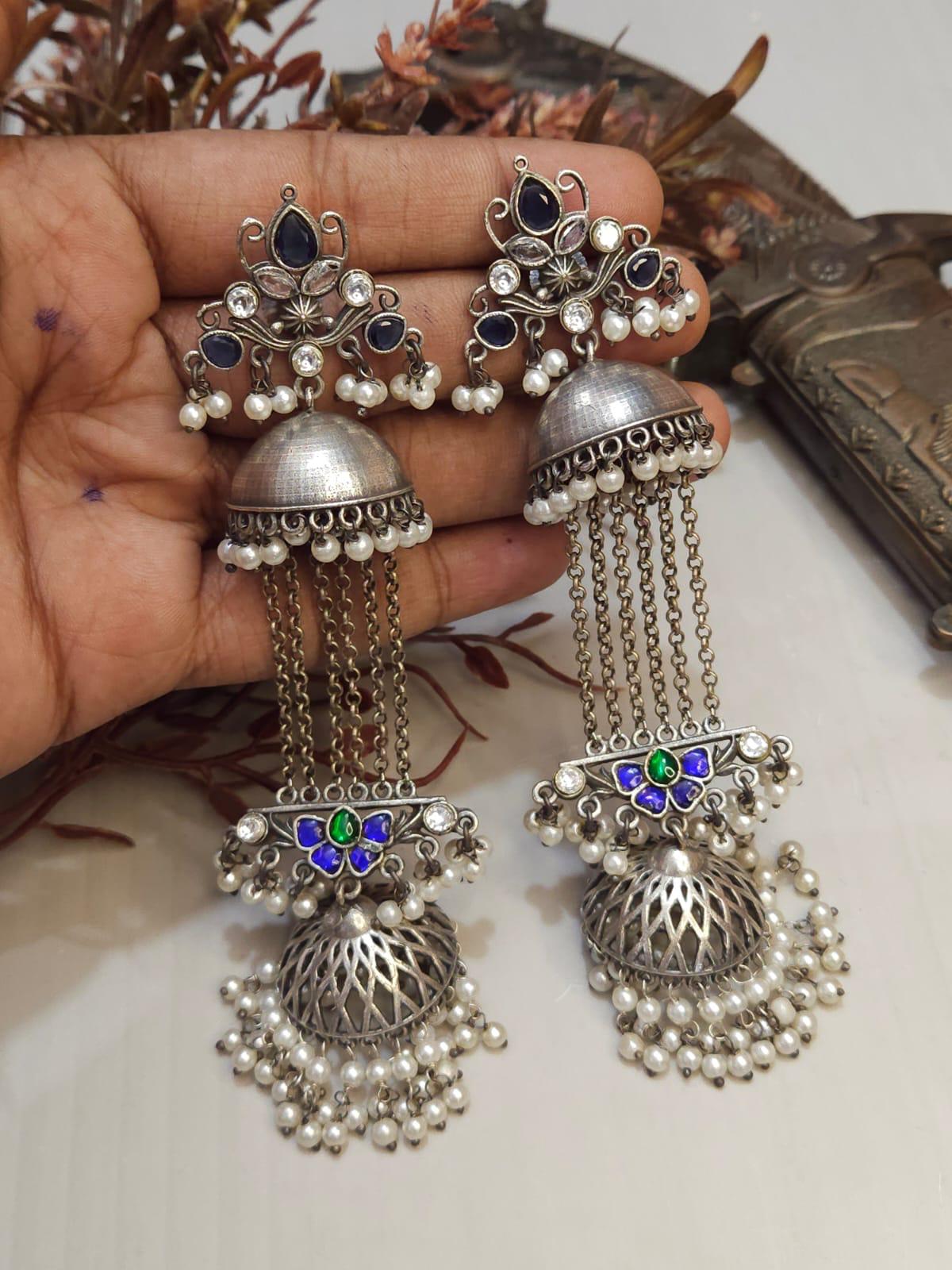 Elongated Chain Jhumka