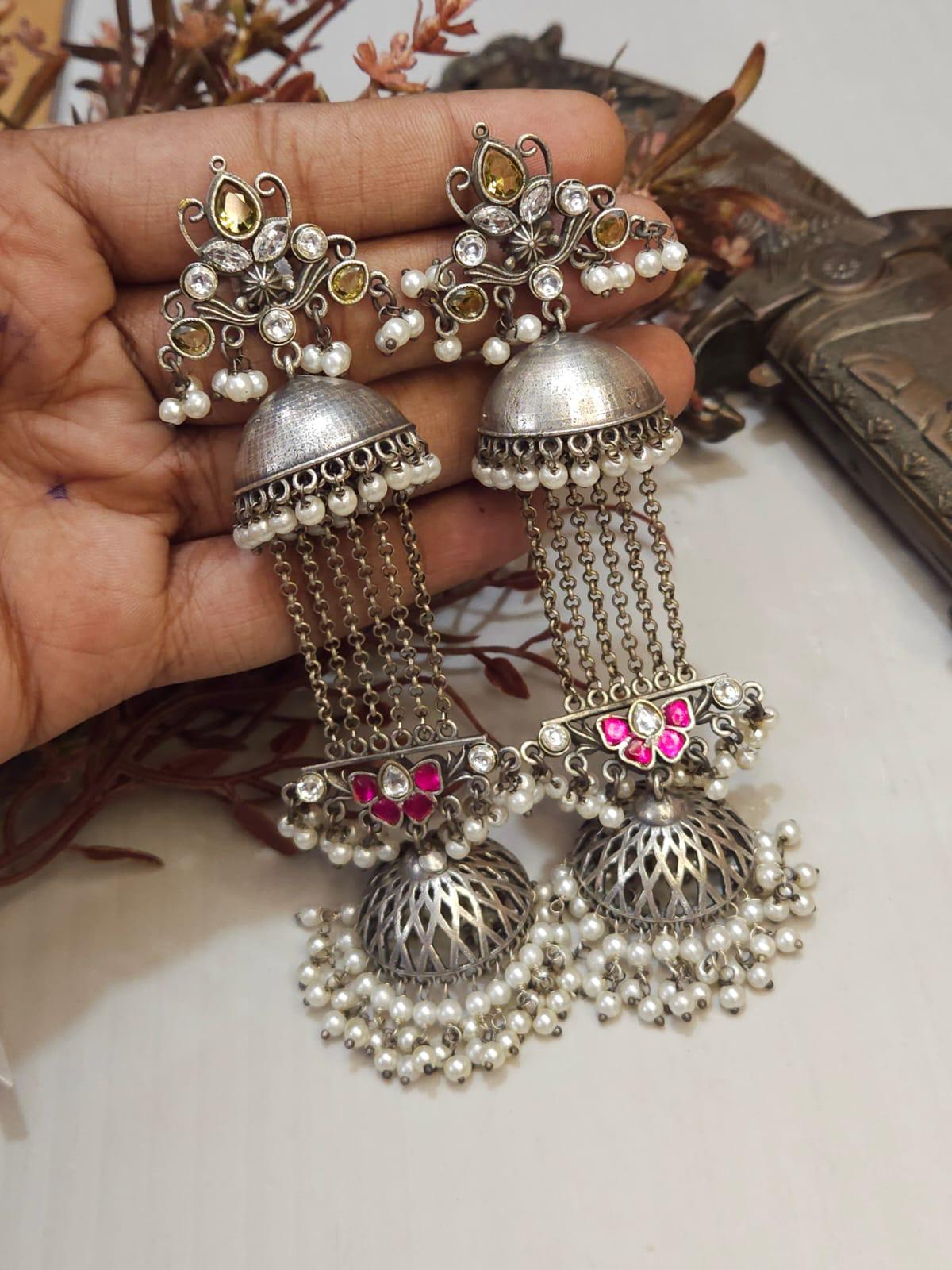 Elongated Chain Jhumka