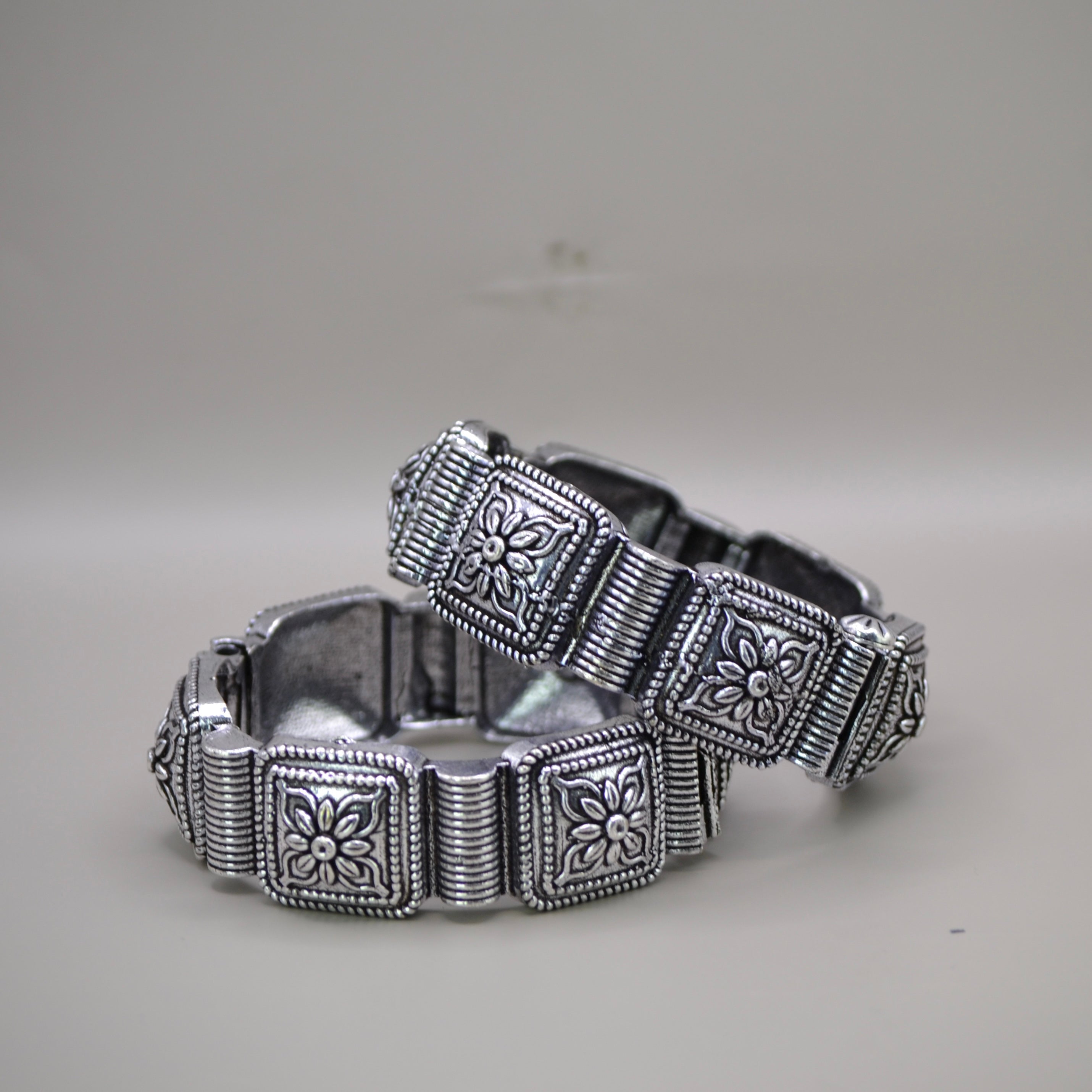 VJK4003-Tribal Adjustable Kada Set of 2