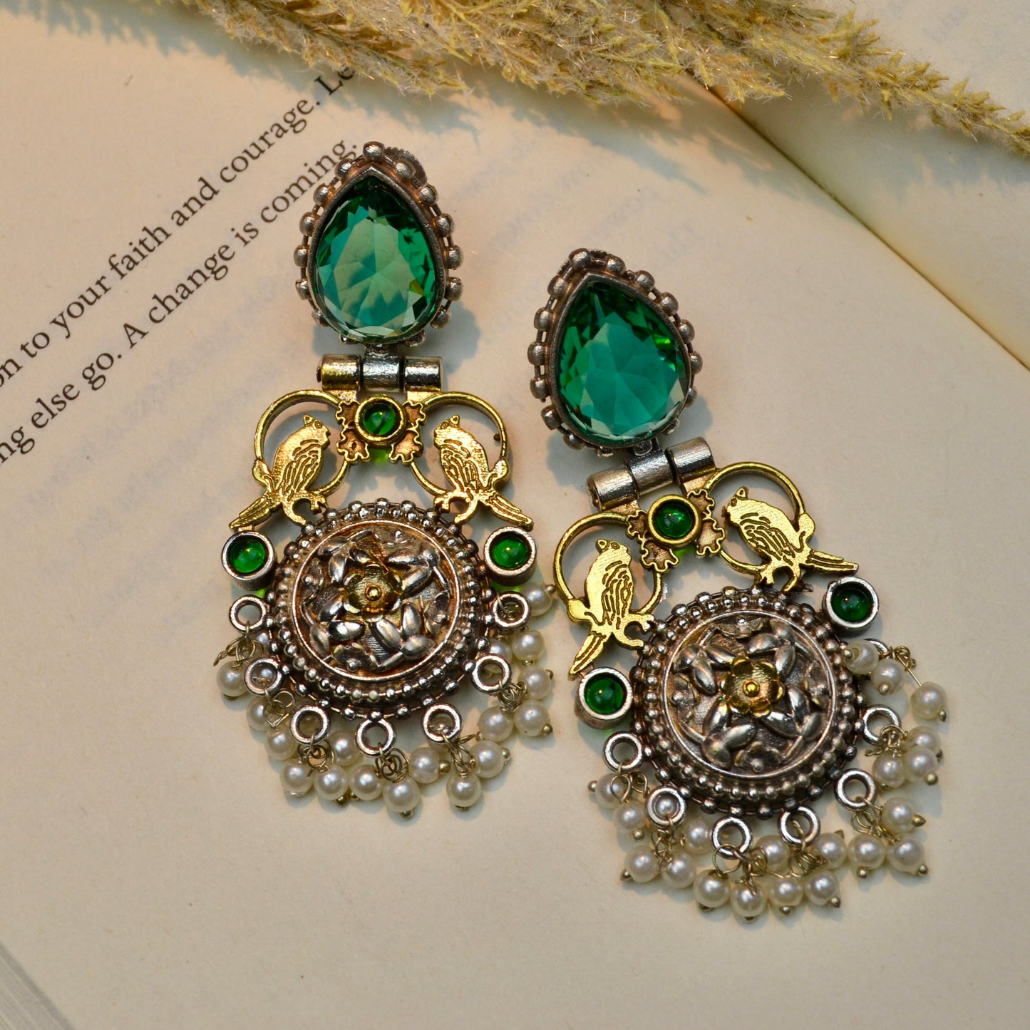 VJ4036-Bird Stone Earring