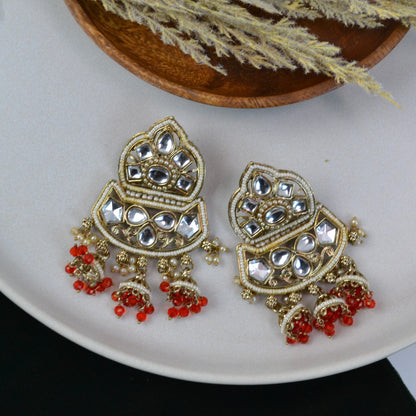 VARJ028-Kundan Pearl Earring