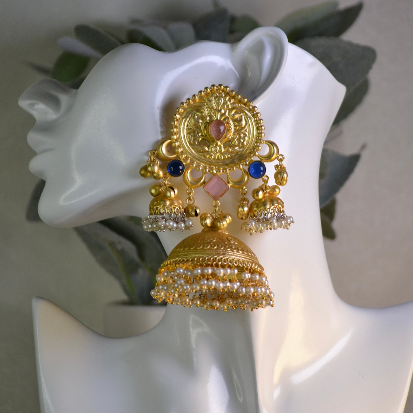 VJS5016-Gold Tribal Jhumka