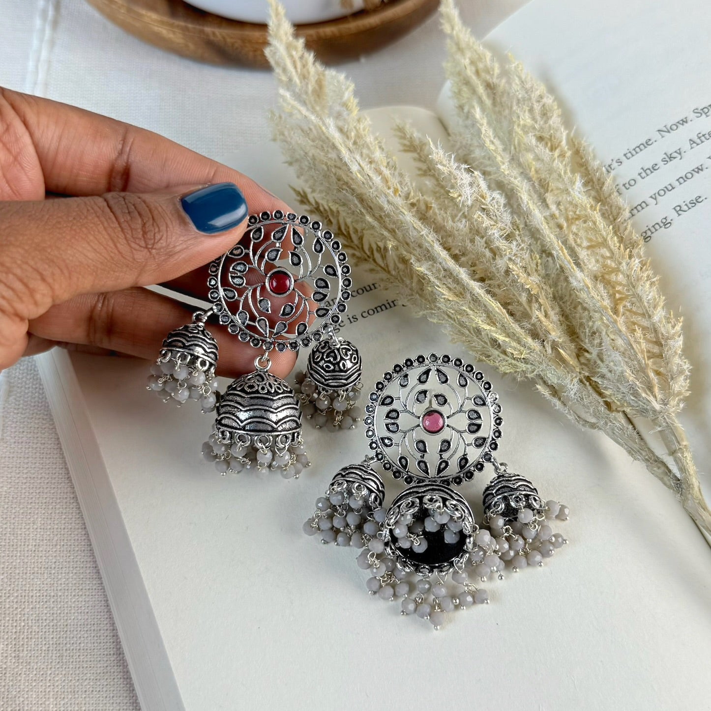 Ruby Jhumka Earrings