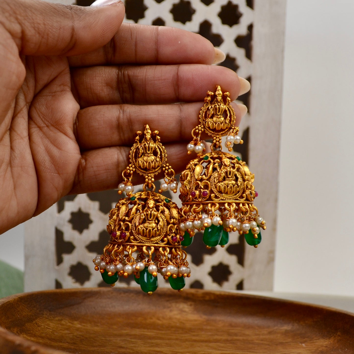 VAKJ005-Lakshmi Ji Temple Jhumka