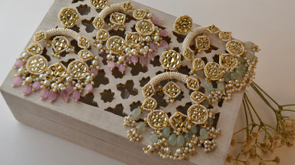 VAKJ008-Kundan oversize Earring