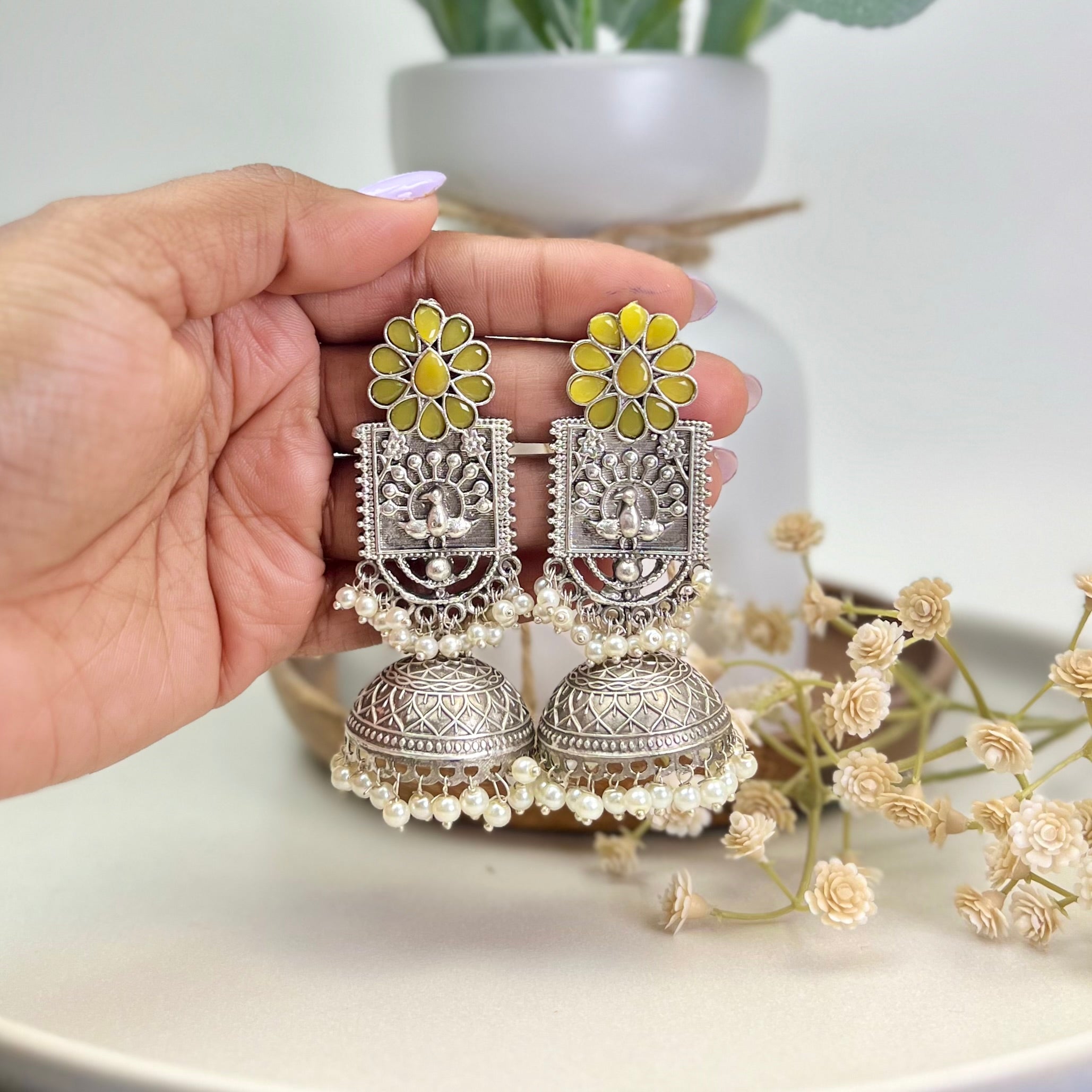 VJ4020-Flower Mor Jhumki