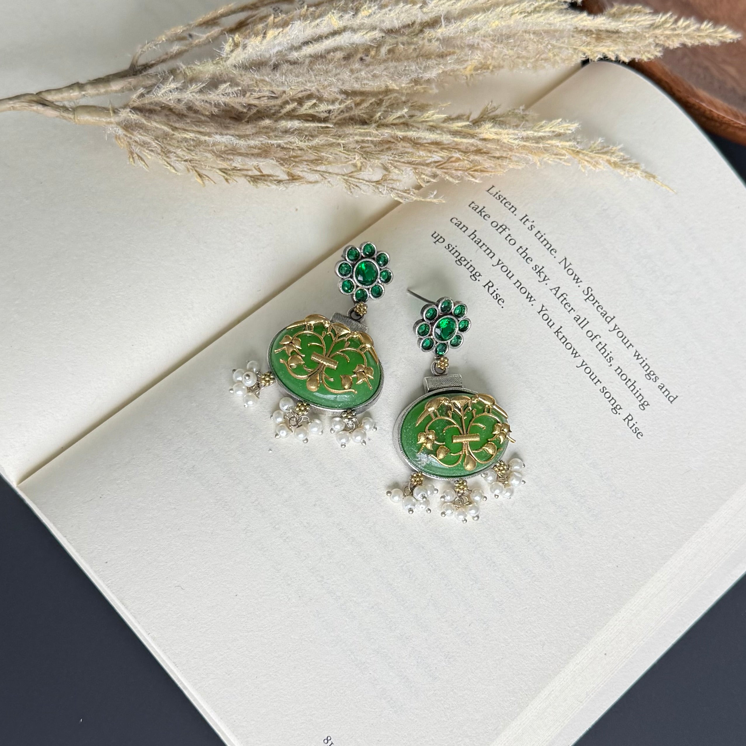 Fiona - SLA Stone Carving Earrings