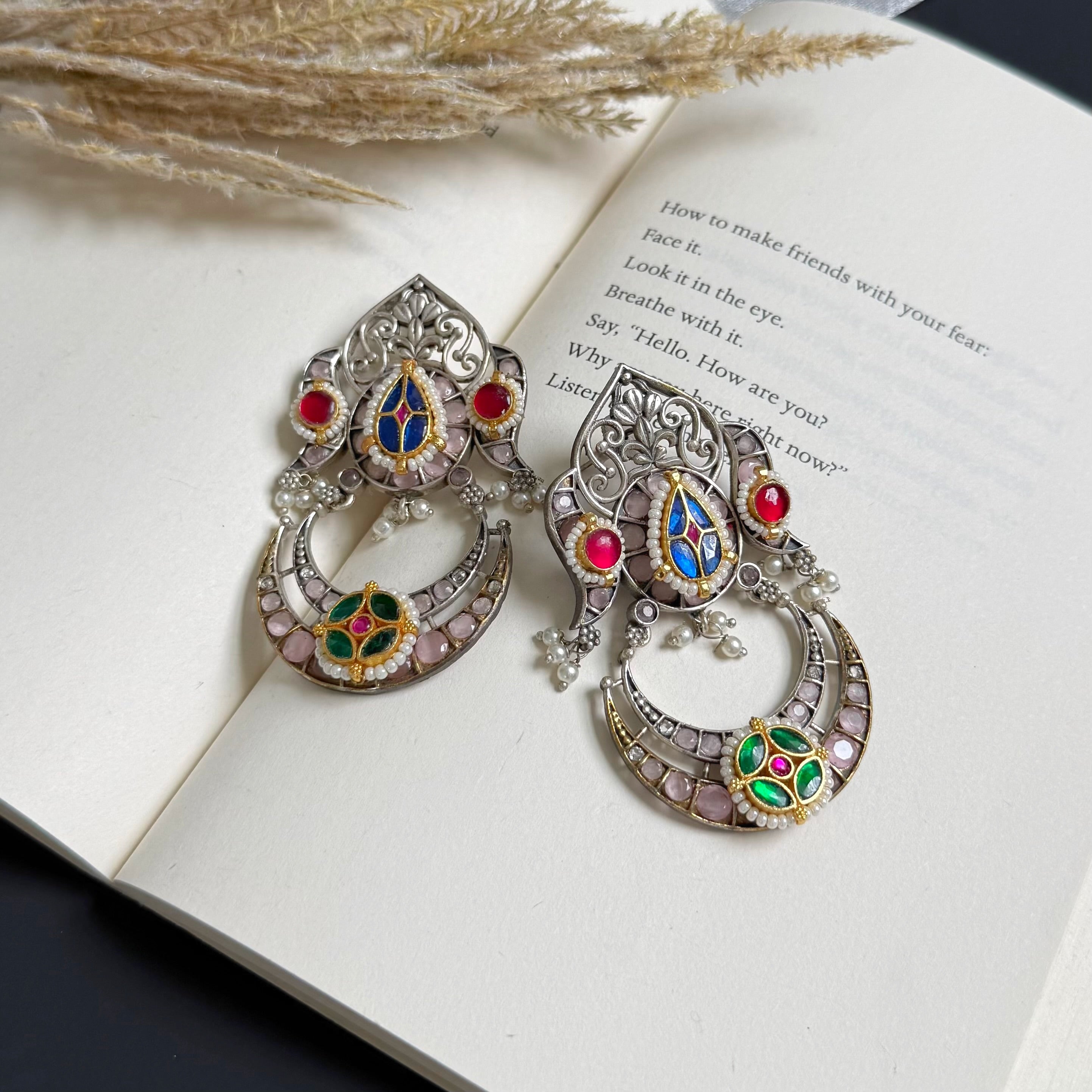 Krisha -Fusion Kundan Chandbali