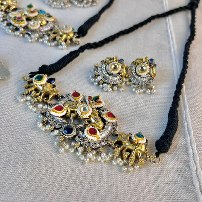 Gajanana Kundan fusion Necklace