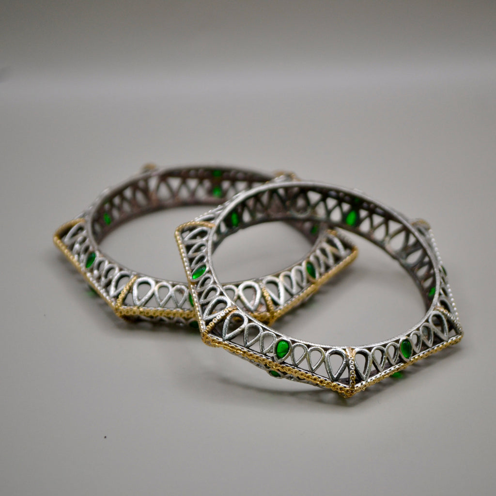 Dual Tone Kundan 2.6 size Kada set of 2