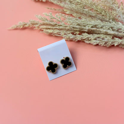 Clover Earrings - Black
