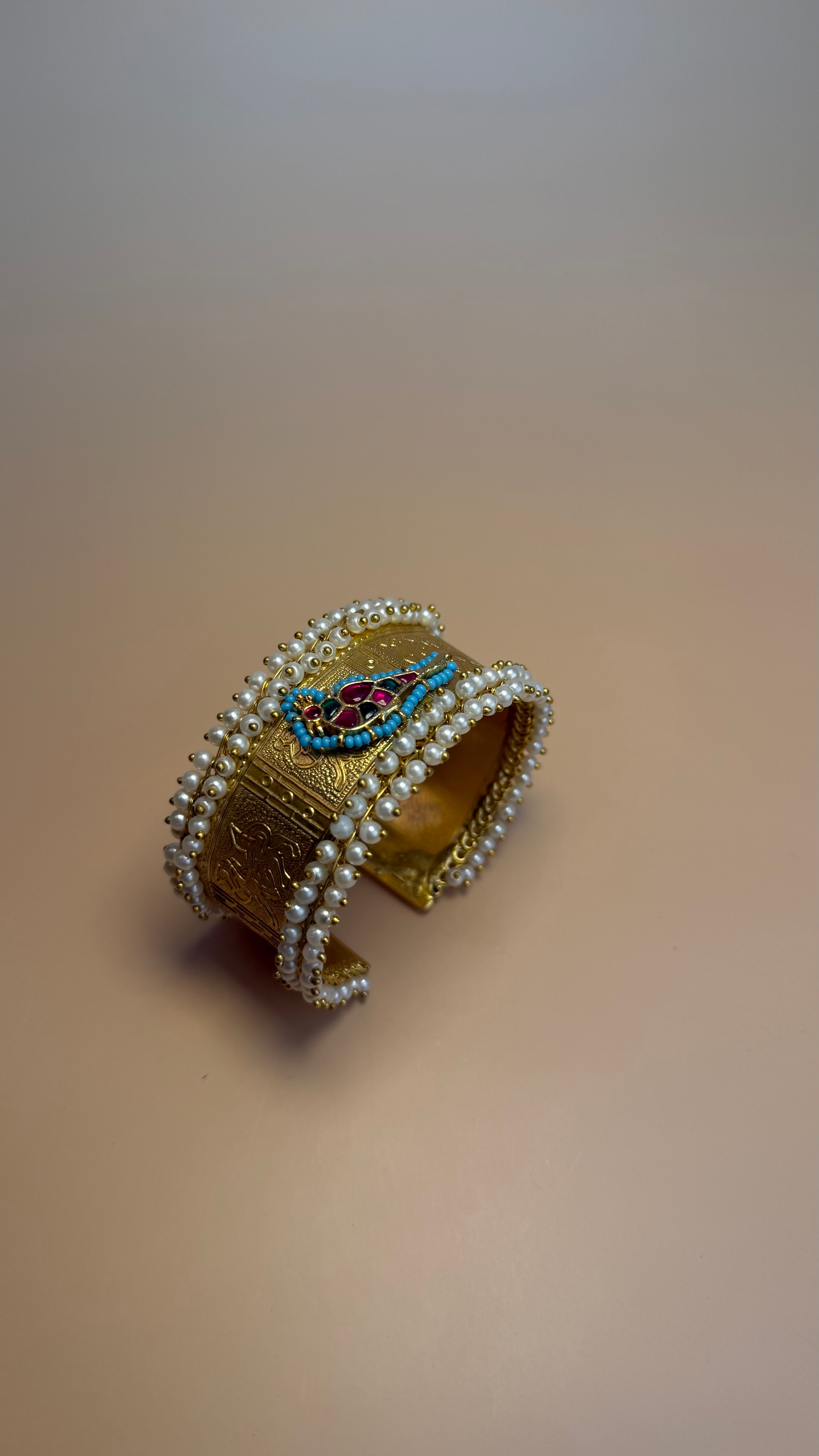 Gold Kundan fusion Bracelet - 6